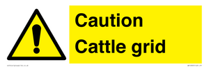 Caution Cattle grid